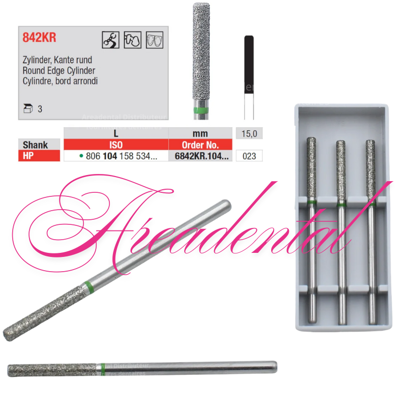 Fraise tungstène diamanté KR 3 pcs - EDENTA