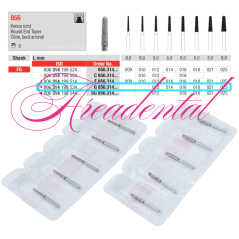 Fraises FG G856.314 / 5 pcs avec la bague verte - EDENTA