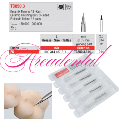 Fraise de finition en tungstène 5pcs TC850.3. - EDENTA
