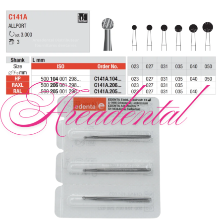 Fraise chirurgicale HM C141A 3 pcs- Edenta