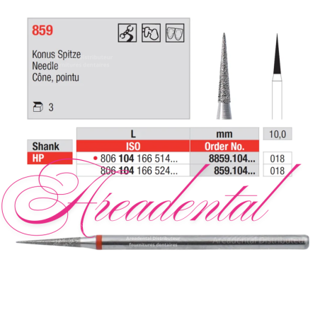 Fraise diamanté HP 859 Lot de 3 pcs - EDENTA