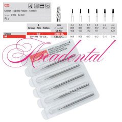 Fraise carbure de tungstène C23 lot 5 pcs - Edenta