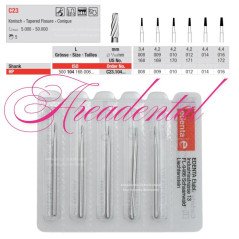 Fraise carbure de tungstène C23 lot 5 pcs - Edenta