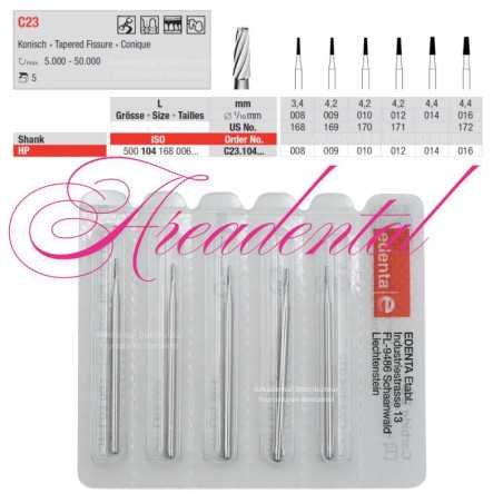 Fraise carbure de tungstène C23 lot 5 pcs - Edenta