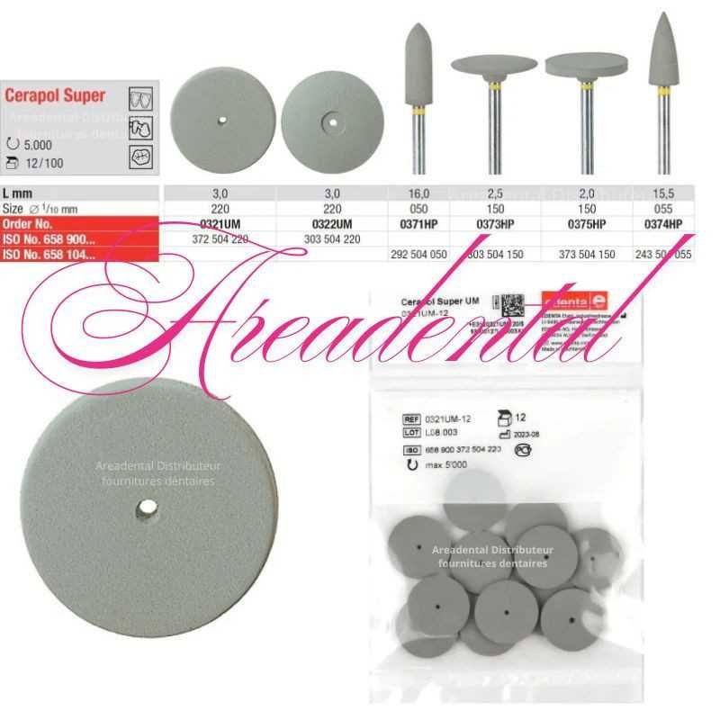 Polissoire Cerapol Super pour céramique pack 12 pcs - EDENTA