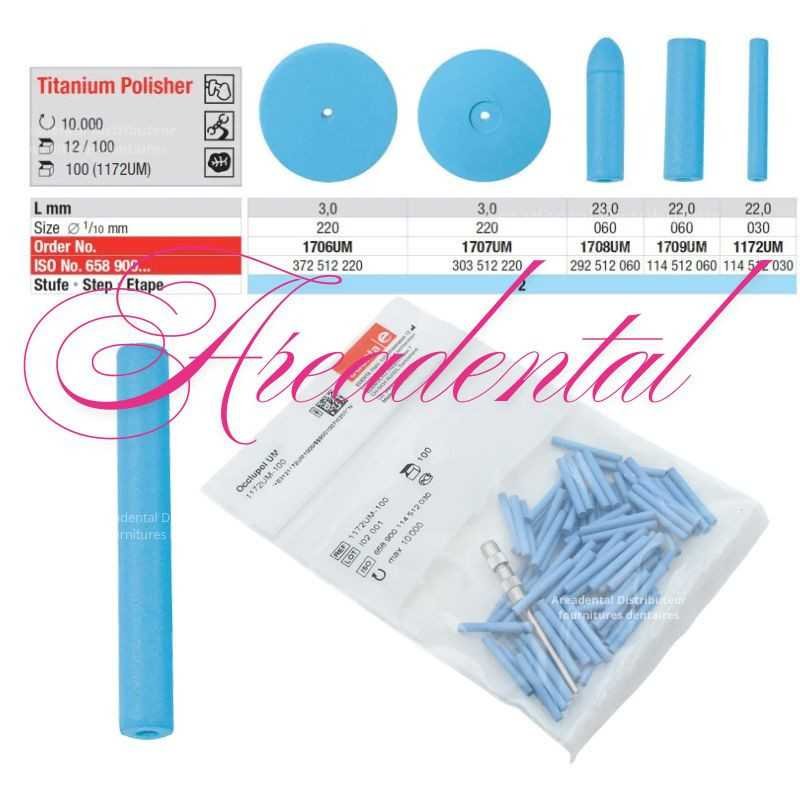 Polissoir pour titane Occlupol UM 12 et 100pcs - EDENTA