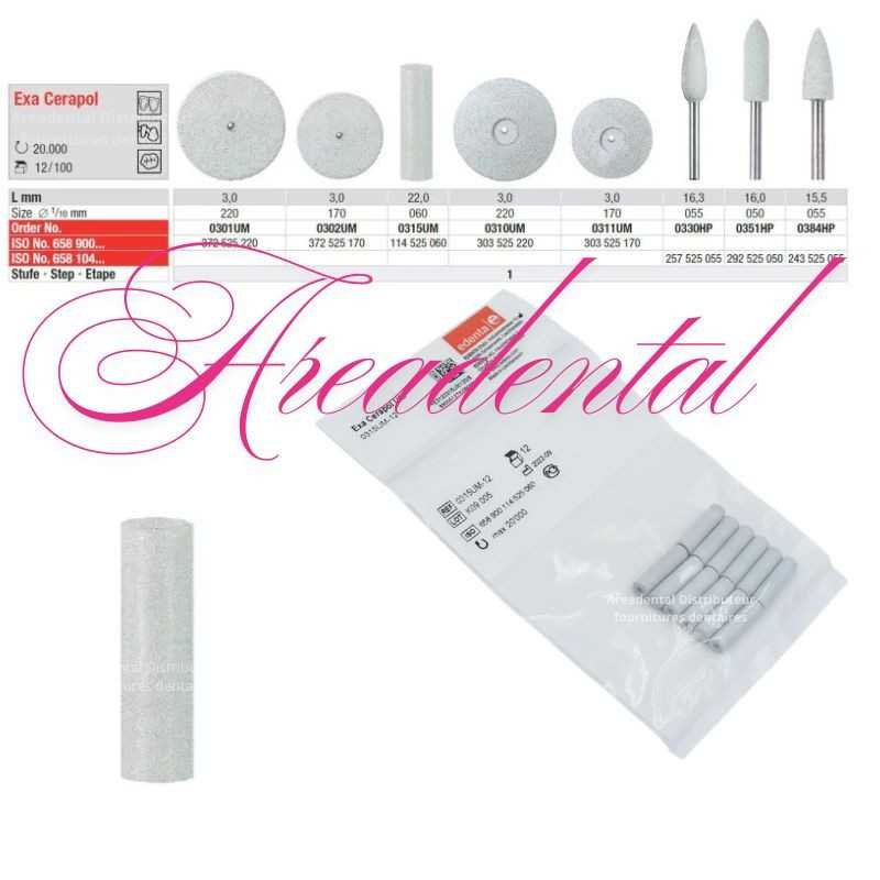 Polissoir Exa Cerapol HP pour céramique 12pcs - Edenta