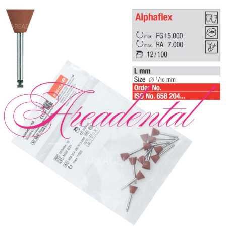 Polissoirs pour les métaux précieux Alphaflex RA 12 pcs - EDENTA