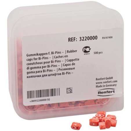 Capuchons en caoutchouc pour bi-pins 500 pièces - RENFERT