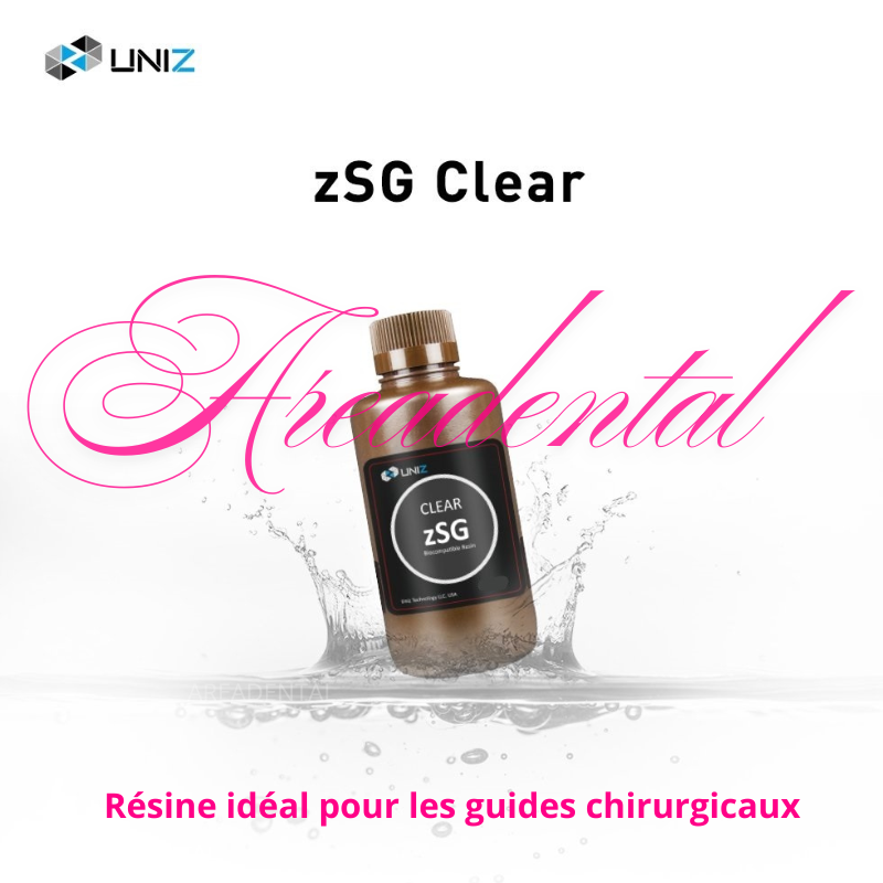 zSG Clear résine pour impression guide chirurgicaux 1 kg - UNIZ