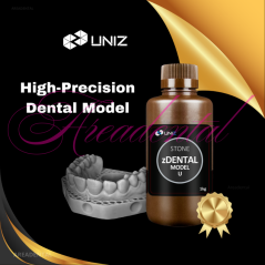 Résine impression 3d zDental Model U Stone modèles de restaurations et d'implants 1 kg - UNIZ
