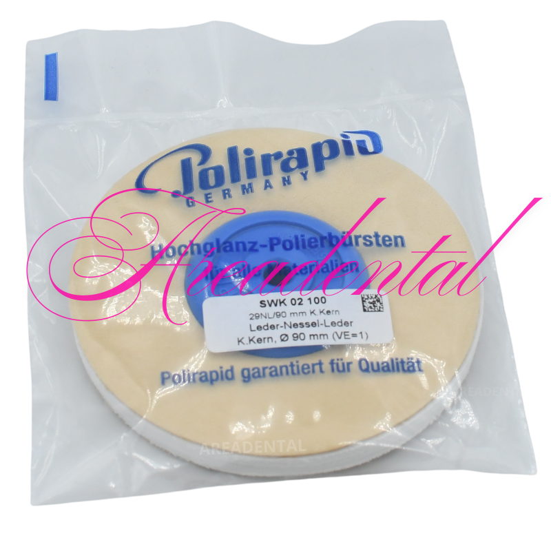 Brosse de polissage 3 en 1 en cuir–coton–cuir SWK 02 100 - POLIRAPID